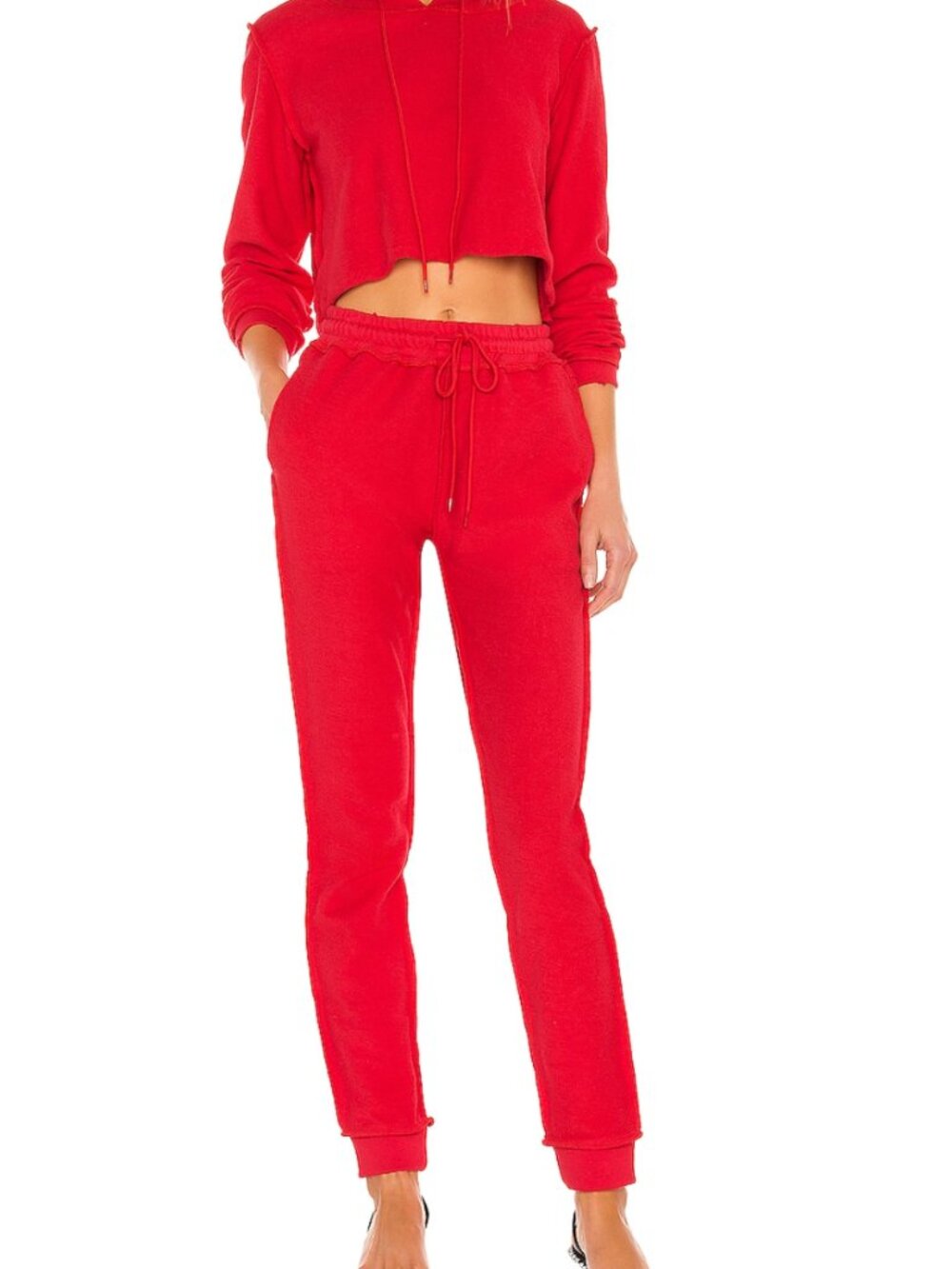 GUIZIO DG Sweatsuit Red Terry Cloth Lounge Set | Revolve | Size S